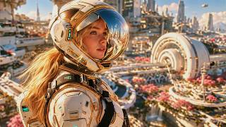 1 Hour Inside an Artificial Planet — Futuristic City Year 3400 | Sleep & Focus Ambient Music | 4K screenshot 2