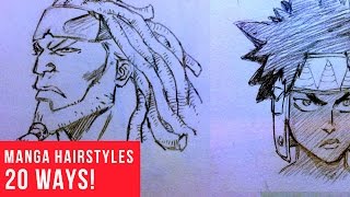 20 Ways Drawing Manga | Comic Hairstyles screenshot 1