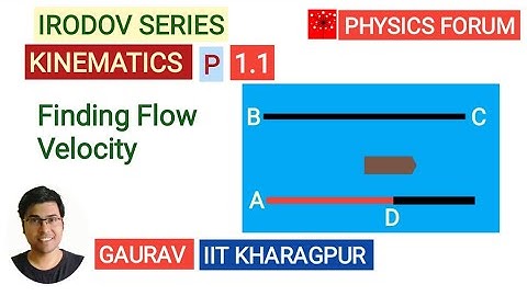 IRODOV 1.1||KINEMATICS|| Finding Flow Velocity