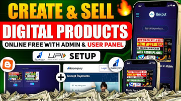 Create & Sell Digital Products Online Free | Blogger Website + Razorpay UPI Setup on Mobile| No code