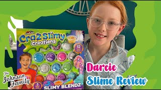 Crazslimy Creations Slimy Blends Toy Review by Darcie Johnson - Slime Mixing cool colours