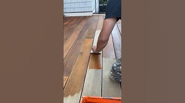 How to stain a deck floor correctly 👨🏻‍🎨🎨✅ #shorts #stain #deck #decking