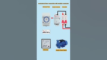 Mechanical timer connection with voltmeter #shorts #electrical #shortvideo #electricalhousewiring
