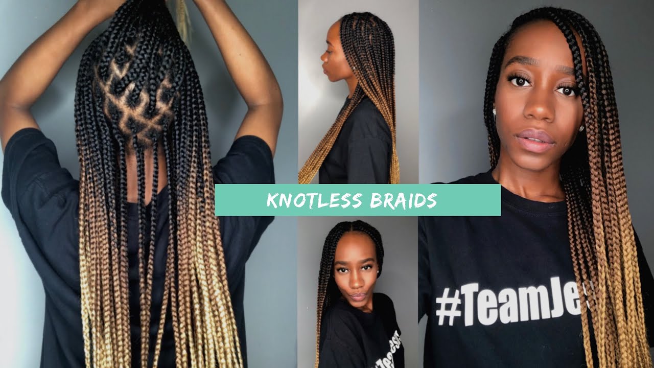 HOW TO DO KNOTLESS BRAIDS | HOW TO PART BRAIDS | Detailed | DIY - YouTube