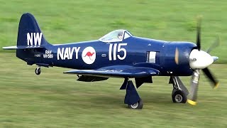 BEST SOUNDING RC PLANE EVER - SEA FURY WITH HUGE PROP