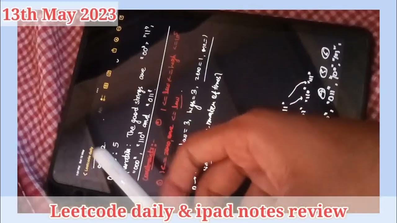 Solving Leetcode Problem and Making notes on ipad- review| vlog # ...