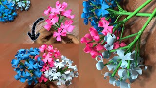 Making Easy Paper  Flower - DIY paper craft - hand made paper flower