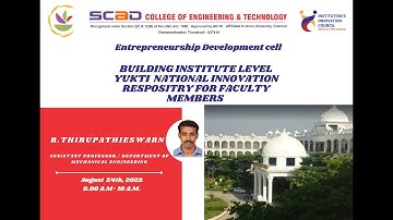 Building Institute Level YUKTI National Innovation Respository For Faculty Members