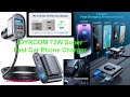 JOYROOM 72W Super Fast Car Phone Charger 5 Multi-port QC3.0+PD TESTING