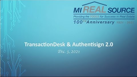 TransactionDesk & Authentisign 2.0 12 03 21