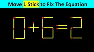 Matchstick Puzzle - Fix The Equation #matchstickpuzzle #simplylogical