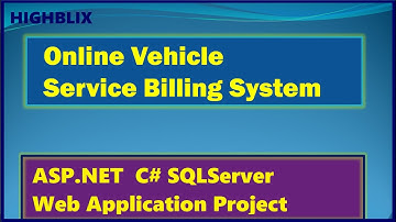 C# Project  Online Vehicle Service Billing System Asp net SqlServer Web Application Project Demo 10