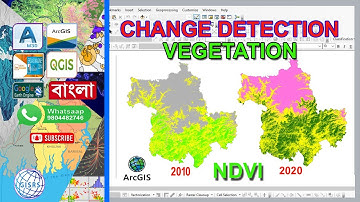 NDVI change detection and Calculate the total Area || Vegetation change detection in ArcMap