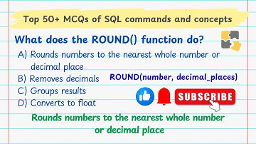 Top 50+ MCQs on SQL Commands and Concepts with detailed answers and explanations #sqlcommands