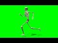 running skeleton green screen - free use