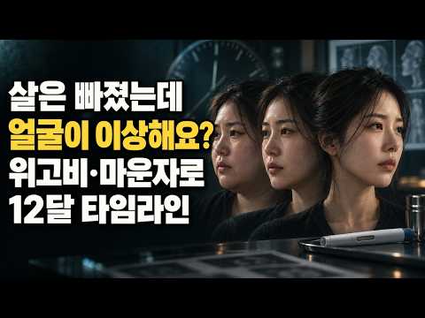 살은 빠졌는데 얼굴이 이상해요? 위고비·마운자로 12달 타임라인