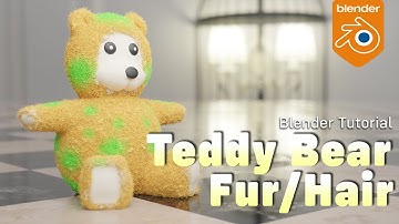 Blender Tutorial: Setup Teddy Bear Fur/Hair | Beginner Tutorial for Cycles