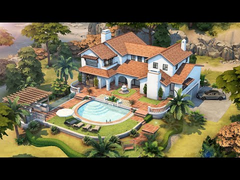 Видео: CALIENTE ESTATE | 4 Bdr + 5 Bth | Perfect Mediterranean Luxury Home | The Sims 4: CC Speed Build