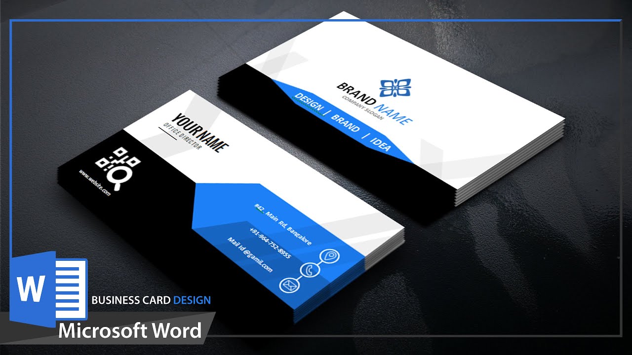 visit card in word