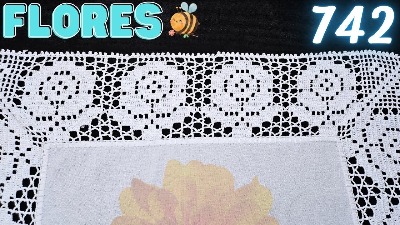 Te enseño a tejer esta extraordinaria puntilla con motivos de flores! ES BELLISIMA !🌻 742
