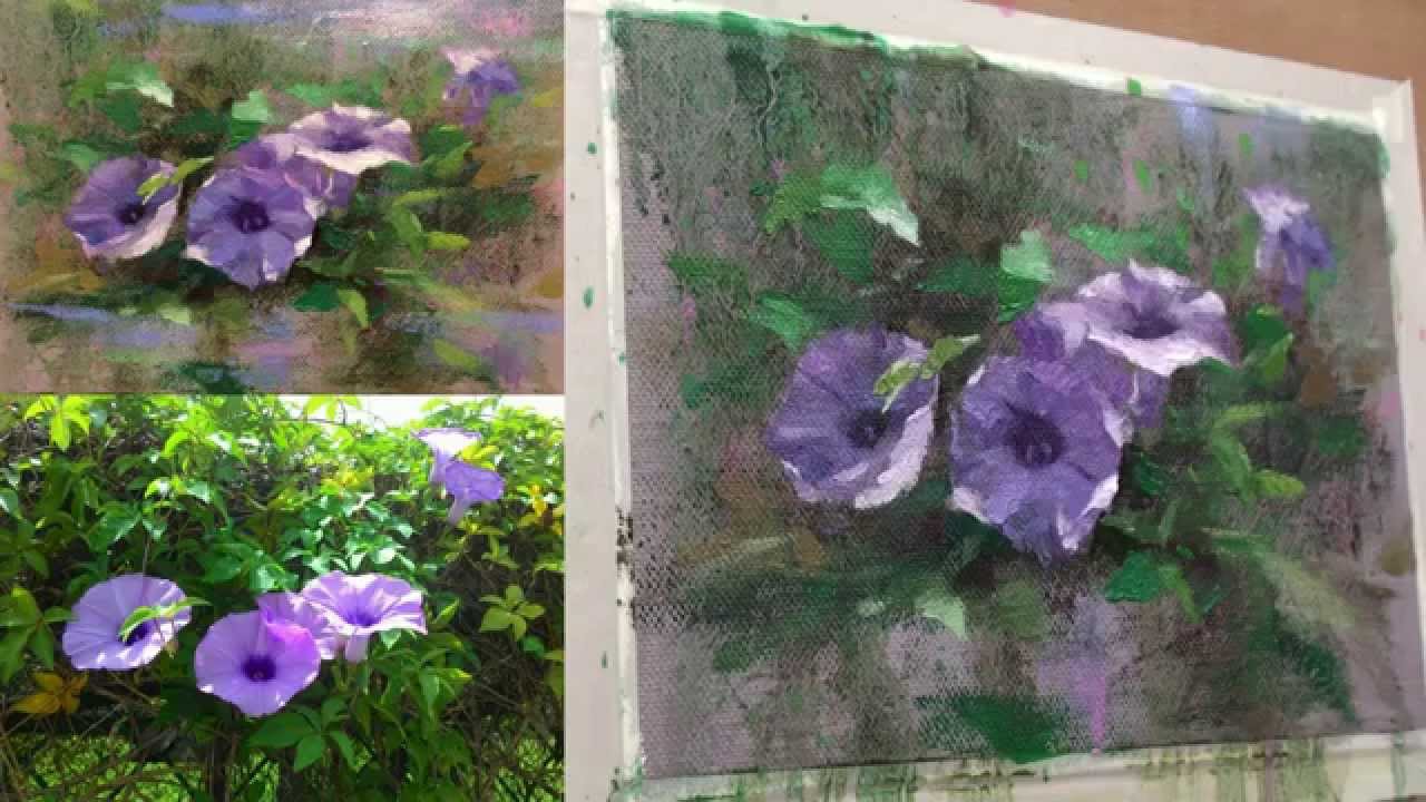 洪紹哲油畫教學 牽牛花 Youtube