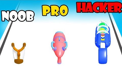 NOOB vs PRO vs HACKER - Ball Pop Run! | Satisfying Games (Android,iOS)