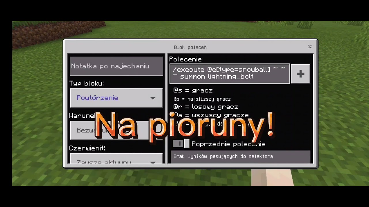 Jaka Jest Komenda Na Piorun W Minecraft Komenda Na Pioruny! - YouTube