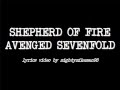 Shepherd of Fire - Avenged Sevenfold (Lyrics)