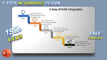 5.PowerPoint Tutorial 5 Step STAIRS Infographic | #presentations, #freetemplate
