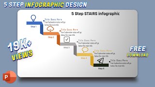 5.Create 5 Step STAIRS infographics/PowerPoint Presentation/Graphic Design/Free Template