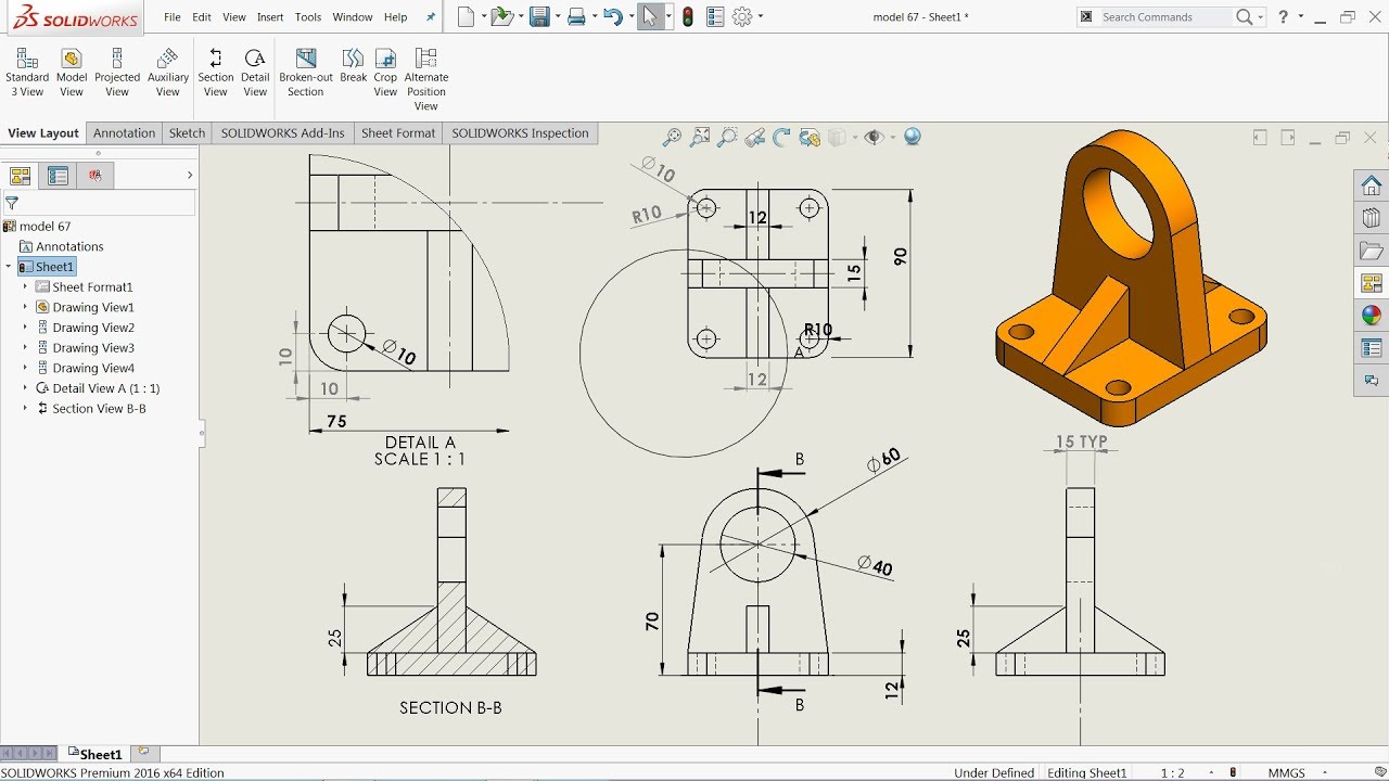 SolidWorks Drawing Sheet