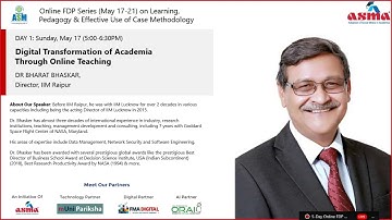 Day 1 Webinar Recording - 5 Days Online Faculty Development Program (FDP) Series