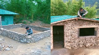 Amazing Building Rock House look Beautiful and Creative , Bushcraft