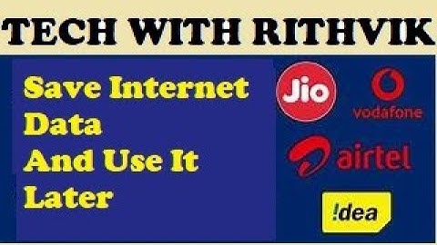How to save Internet Data and Use it later by Google App||Tech With Rithvik||