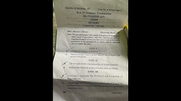 Question paper of ba Jammu university dde (history) semester 4