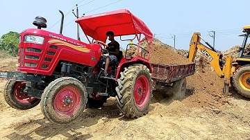 JCB 3DX Backhoe Machine Making Pond With Mahindra Yuvo Tractors | Tractor Stunt | Jcb Cartoon Video