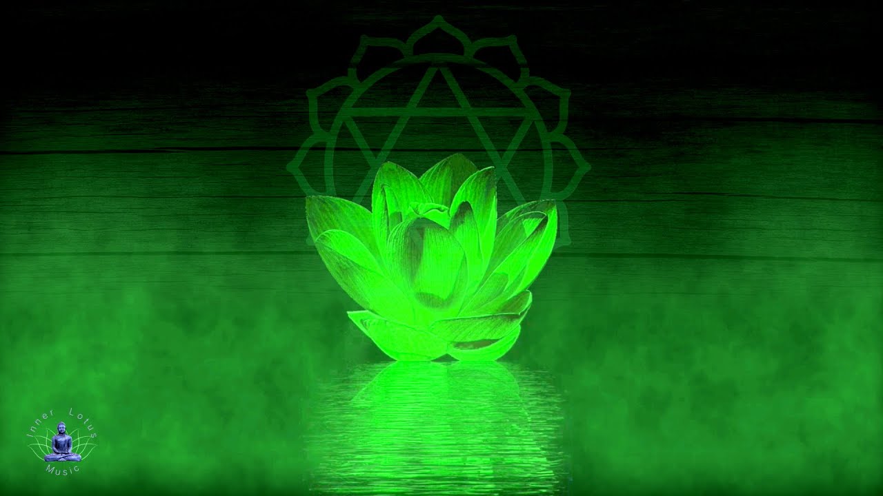 Heart Chakra Peaceful Healing Meditation Music   Crystal Singing Bowl      Flute   Water   - Series