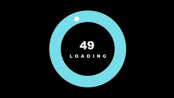 The loading animation is circular from zero to one hundred  On a transparent background  Alpha chann