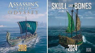 Skull and Bones vs Assassin's Creed Odyssey - Details and Physics Comparison