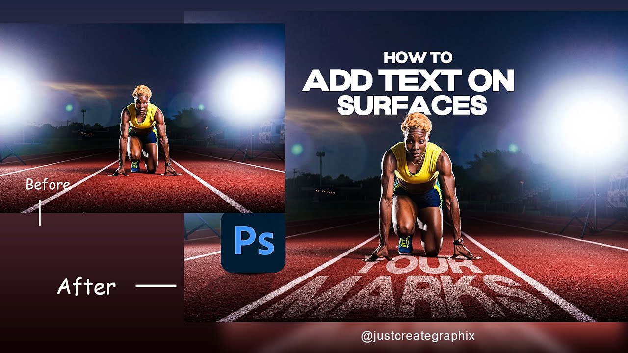 How to Add Text on any Surface in Adobe Photoshop Tutorial for ...
