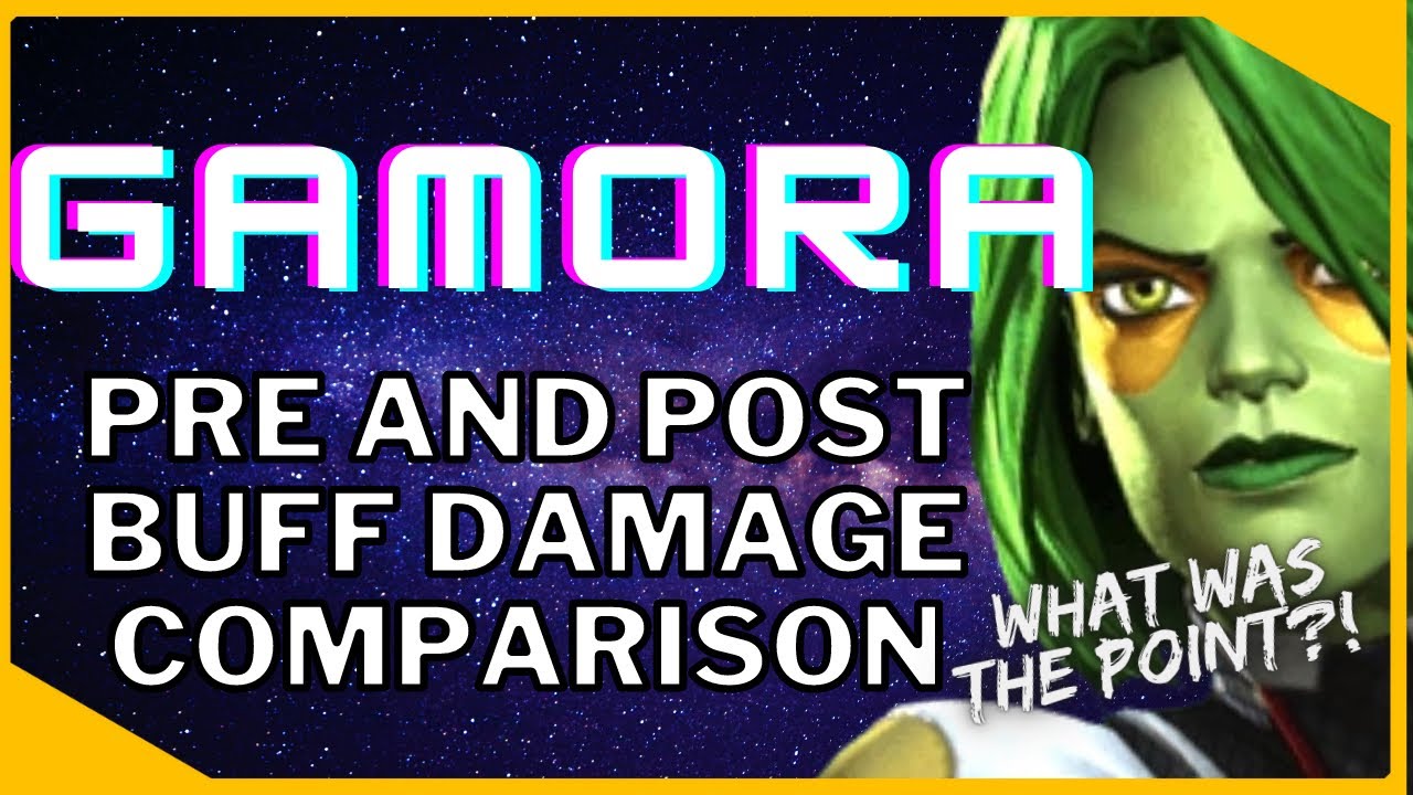 Gamora Pre And Post Buff Damage Comparison With And Without Synergy Teams!