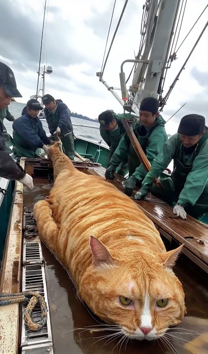 Giant Cat Caught By The Fisherman #ai #aicat #fishing #fish #amazing