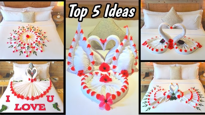 Romantic anniversary room decoration ideas || romantic hearts ...