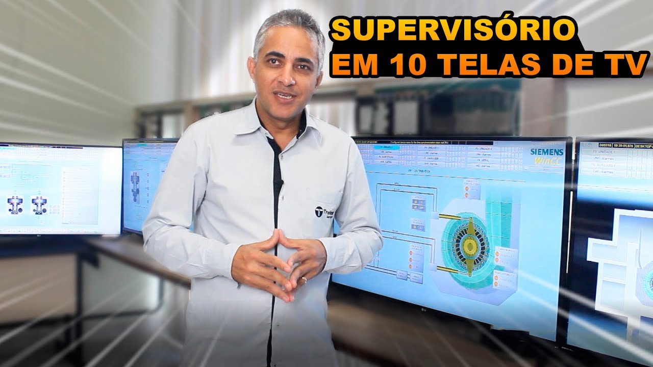 Vamos Instalar um Painel Projetado Para Supervisório em 10 TV's de 43