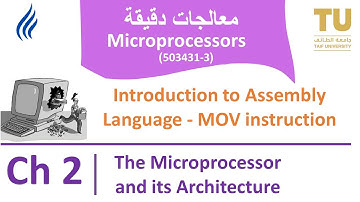 Microprocessors  | 6. Introduction to Assembly Language   MOV instruction