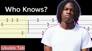 Daniel Caesar - Who Knows (Ukulele Tabs Tutorial EASY)