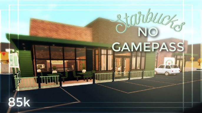 No Gamepass Mini Starbucks ☕, 30k, Speedbuild & Tour, Roblox Bloxburg