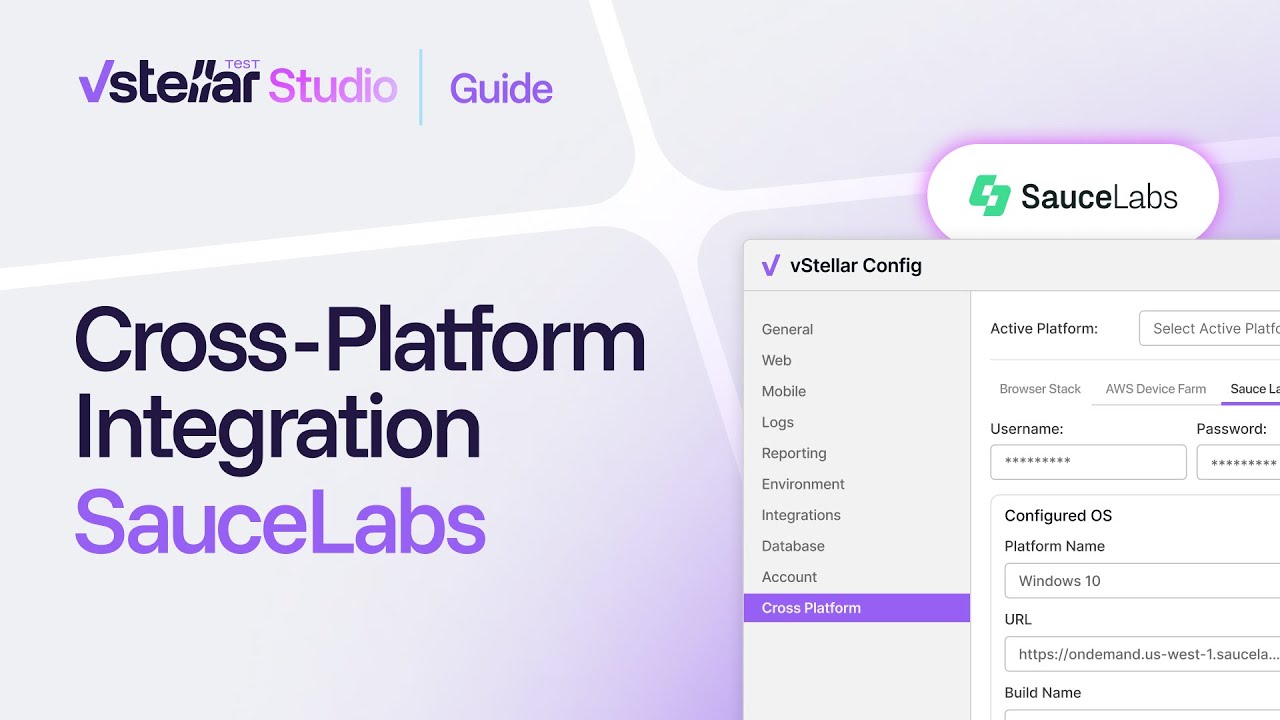 How to Run Cross-Platform Tests on Sauce Labs with vStellar Studio