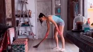 Katrina Kaif Hilariously Cleaning her Room