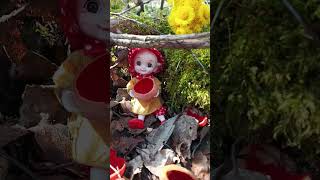 Саркосцифа и цветы мать и мачехи#doll #cute #toys #beautiful #грибы #nature #лесной #cute #травы